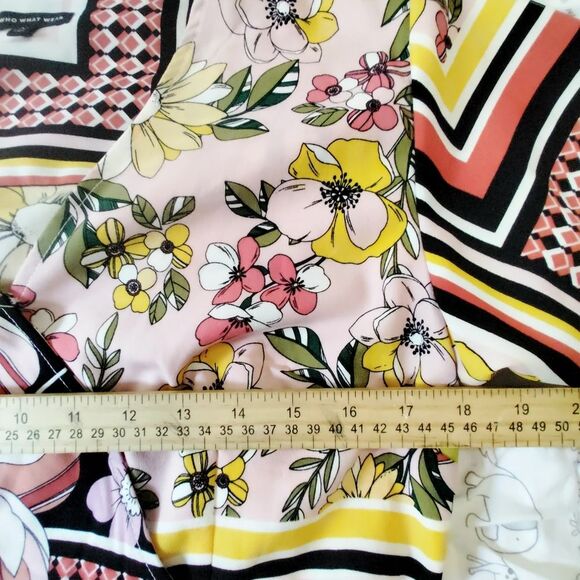 Who What Wear Wrap Maxi Dress Patchwork Floral Boho Cottagecore Medium - Picture 11 of 11